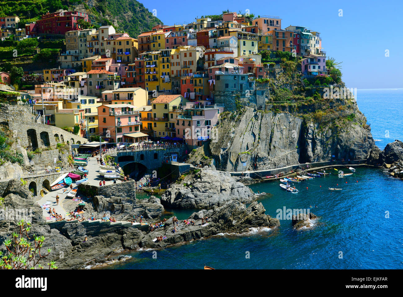 Manarola Cinque Terre Italy Italian Riviera Liguria Europe Ligurian Sea ...