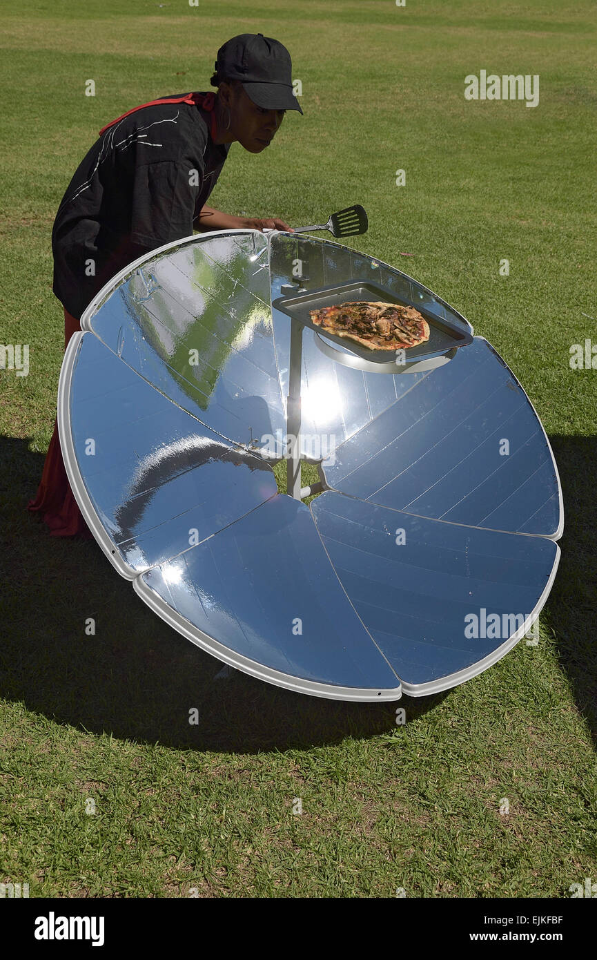 Solar powered cooker Stock Photo