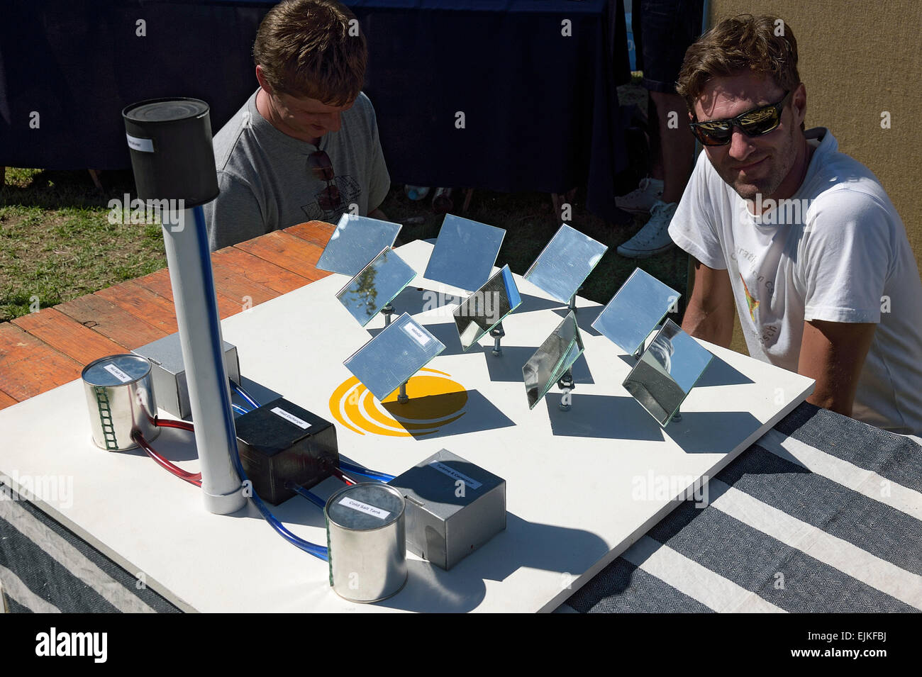 Stellenbosch University model of Concentrating Solar Power generation Stock Photo