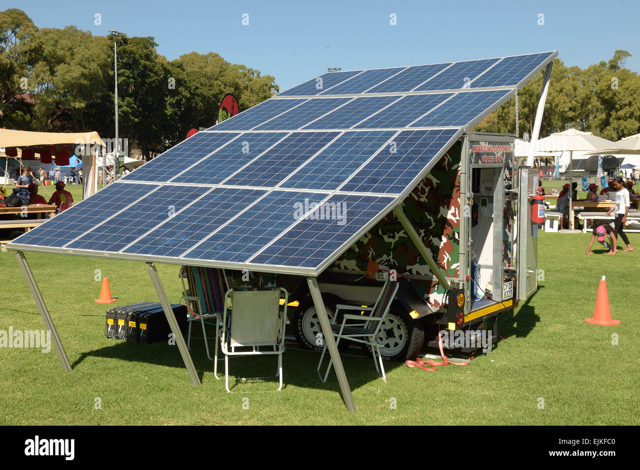Solar Panel display Stock Photo