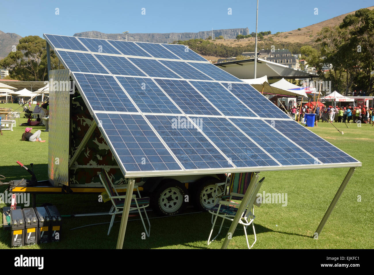 Solar Panel display Stock Photo