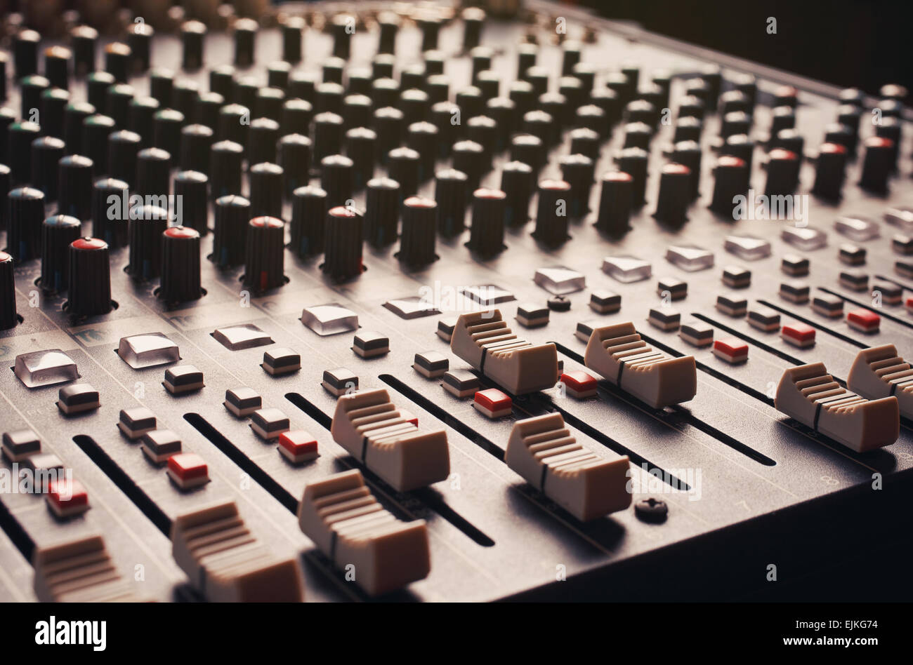 audio mixing console Stock Photo Alamy