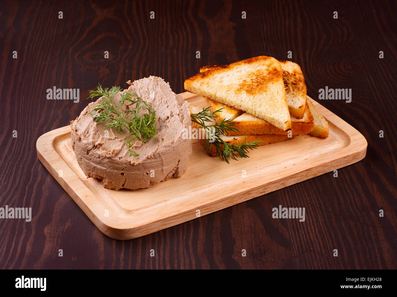 toasts with pate Stock Photo