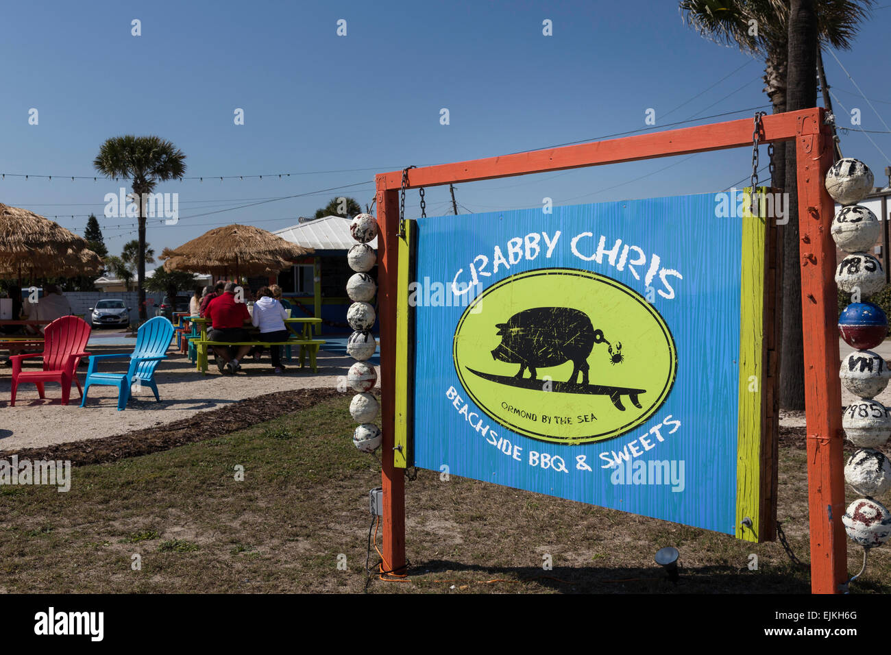 Beachside Dining in Ormond Beach, Florida, USA Stock Photo Alamy