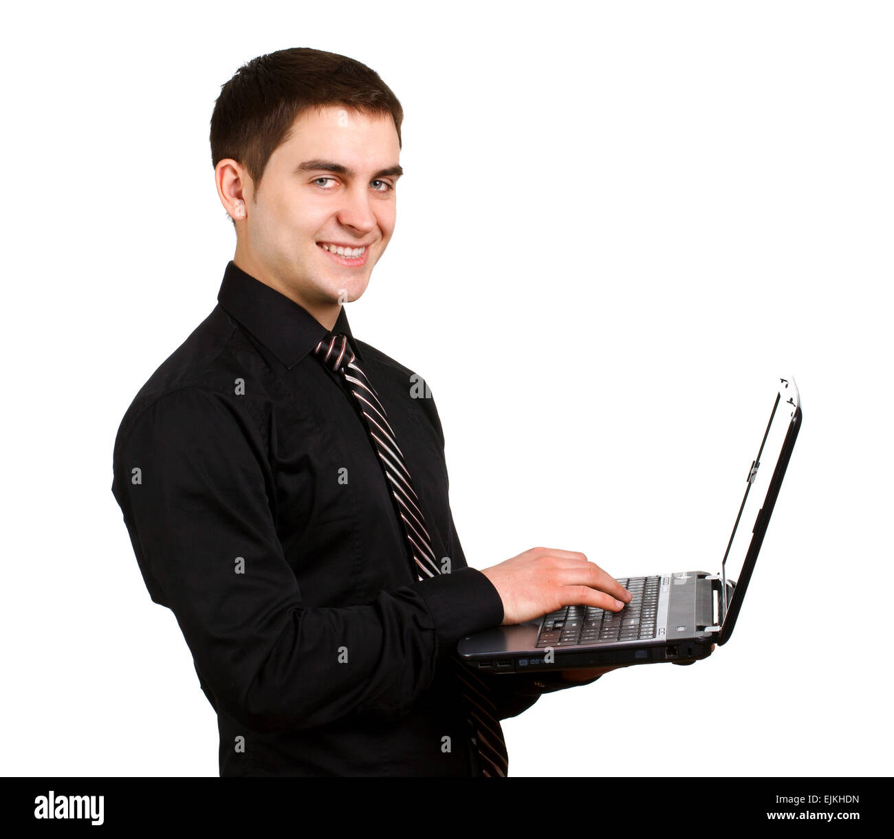 man with laptop Stock Photo