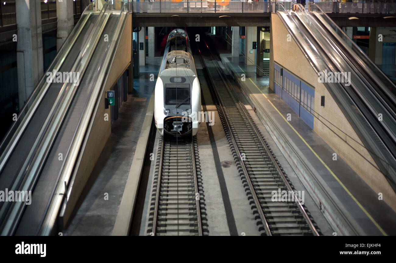 Modern train at the station. Cordoba, Spain Stock Photo