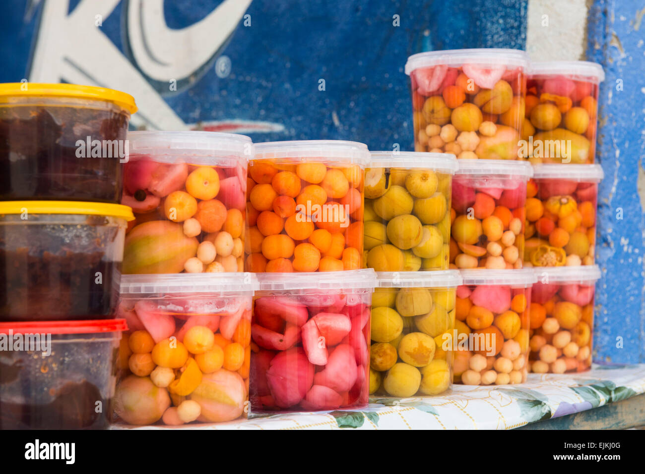 Fruit for sale, Totness, Coronie district, Suriname Stock Photo