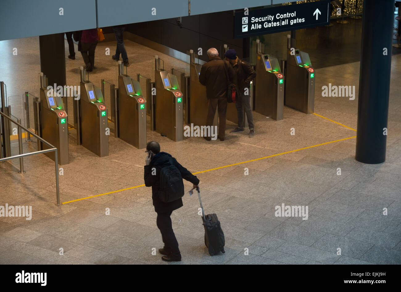Passenger Security Control, Zurich Kloten Airport (ZRH) CH Stock Photo
