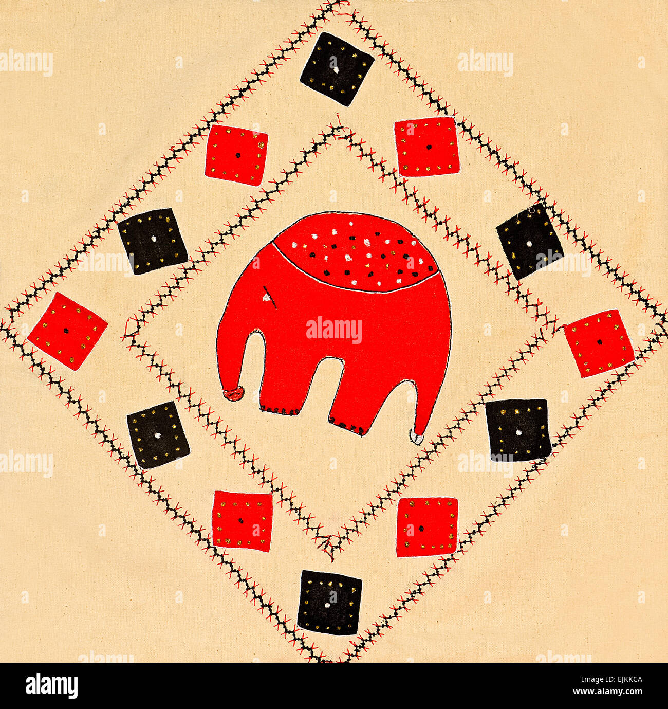 Sri Lankan Hand Made Embroidery And CrossStitch Stock Photo Alamy