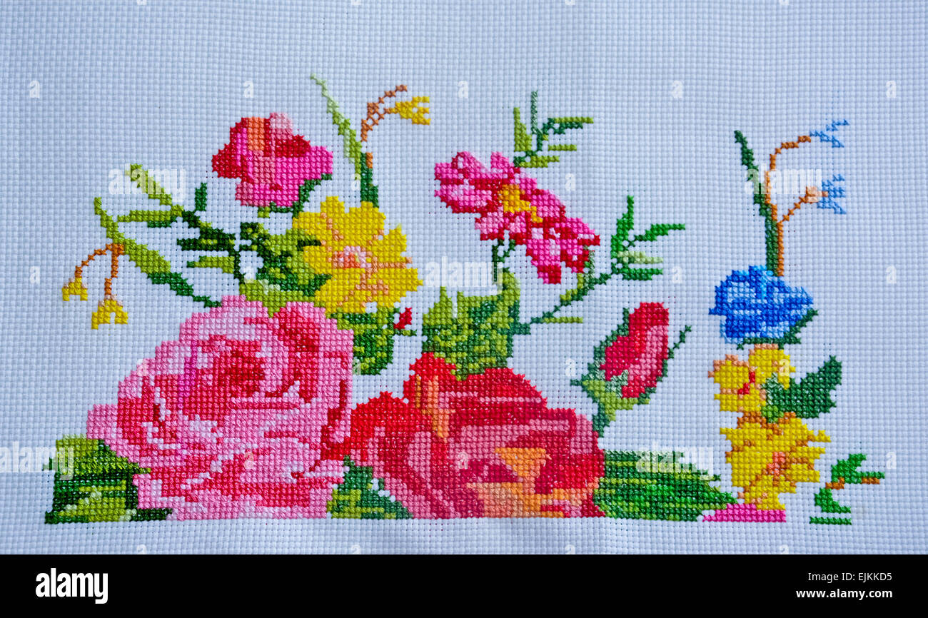 Cross stitch cushion hires stock photography and images Alamy