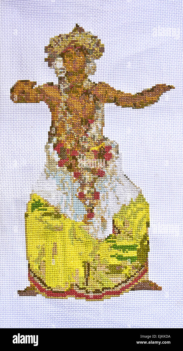 Sri Lankan Hand Made Embroidery And CrossStitch Traditional Kandyan