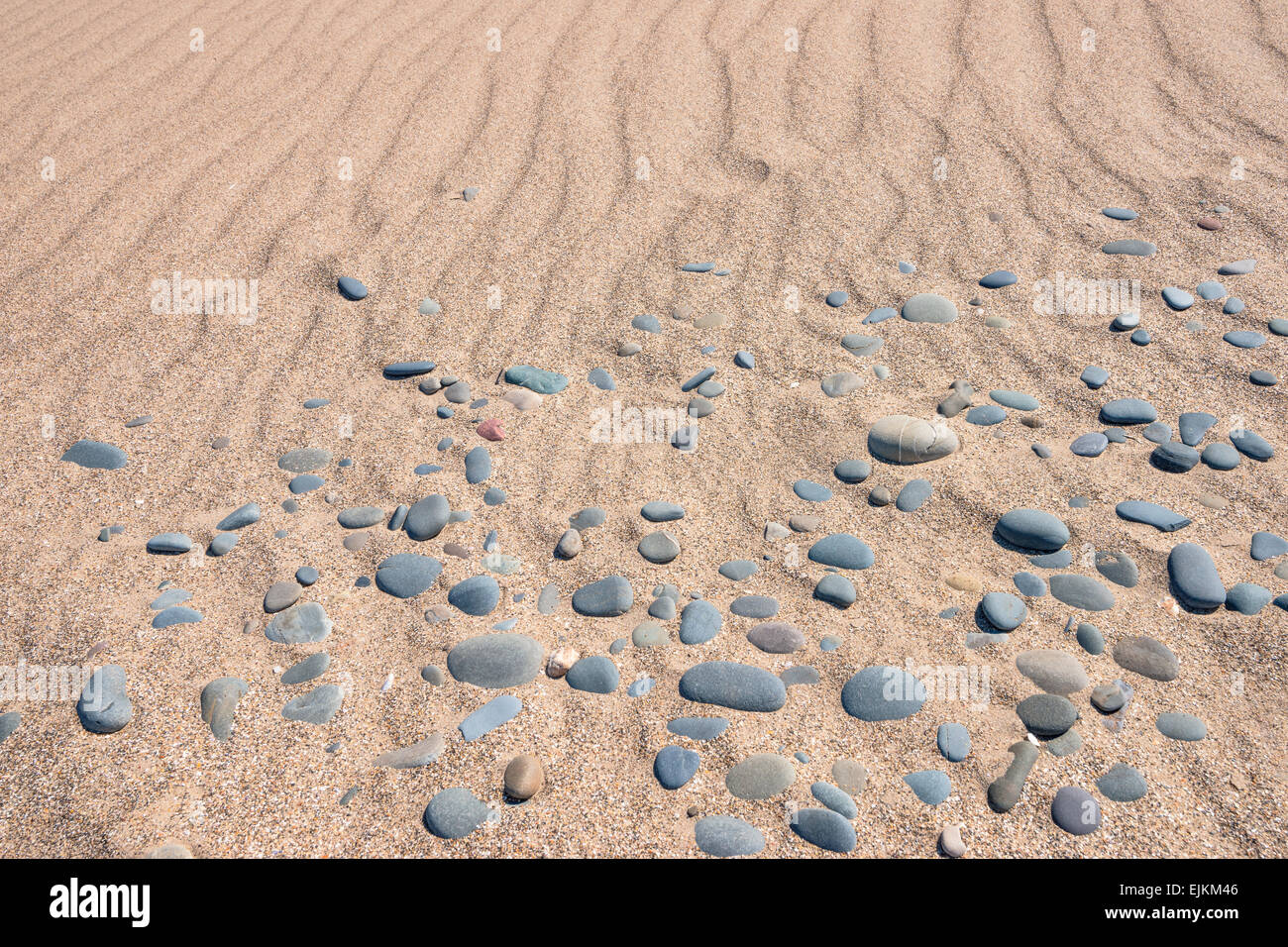 Sand and pebbles texture and background Stock Photo