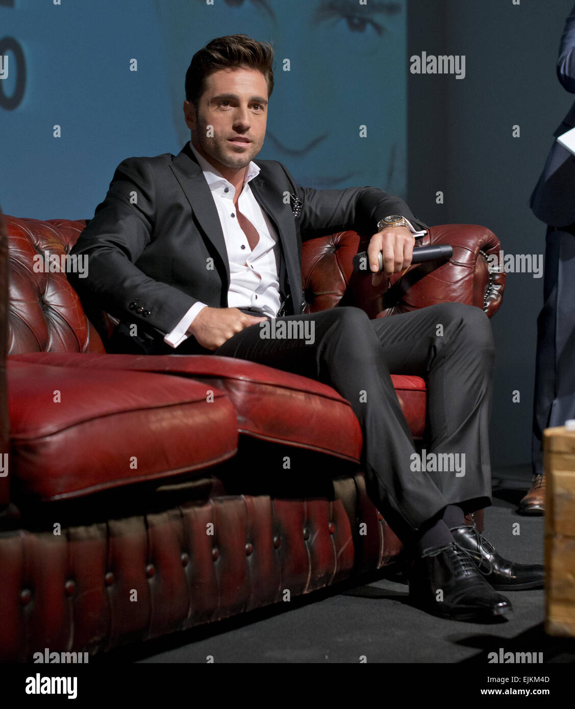 Spanish pop singer David Bustamante attends a press conference for his