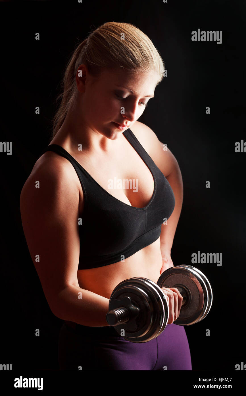 female bodybuilder Stock Photo