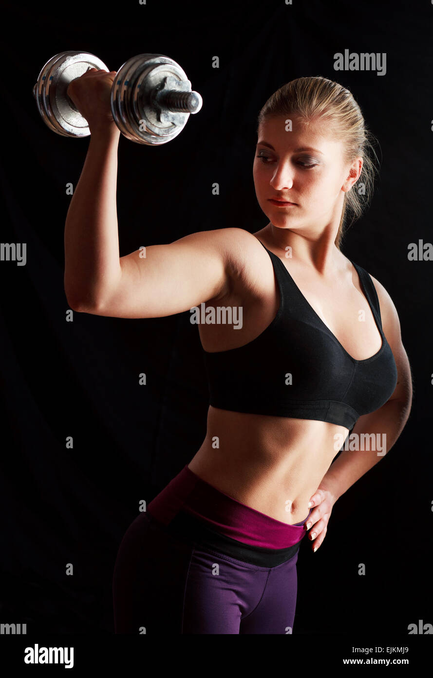 Strong back of female bodybuilder - Stock Image - Everypixel