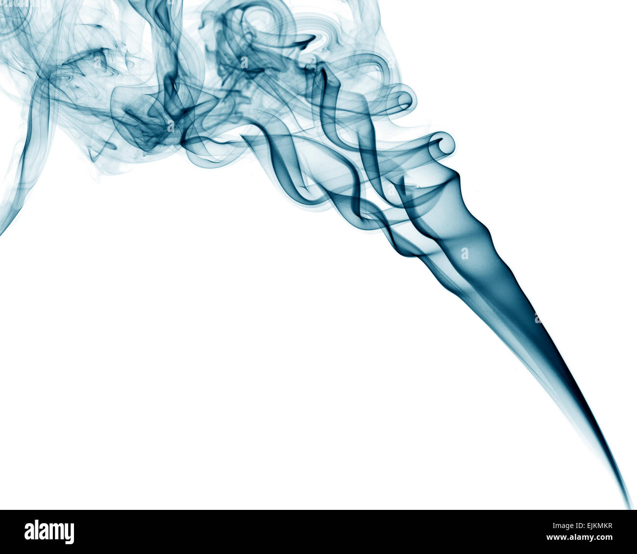 blue smoke on white background Stock Photo - Alamy