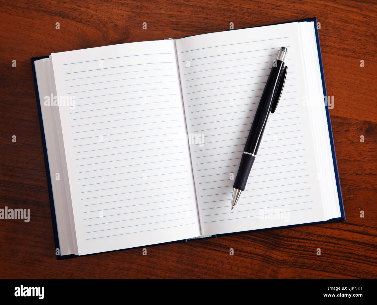notebook and pen Stock Photo