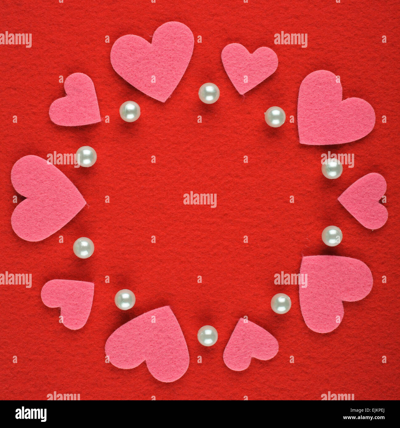 Frame with hearts Stock Photo Alamy