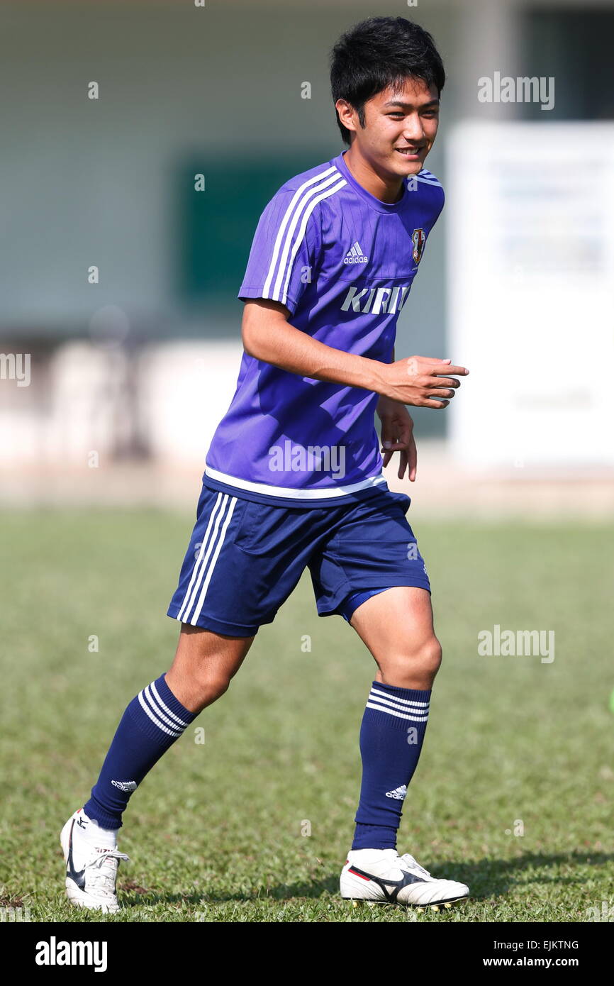 Shah Alam, Malaysia. 28th Mar, 2015. Ryota Oshima (JPN) Football/Soccer : U-22 Japan training session at 3K Mini Stadium in Shah Alam, Malaysia . © Sho Tamura/AFLO SPORT/Alamy Live News Stock Photo