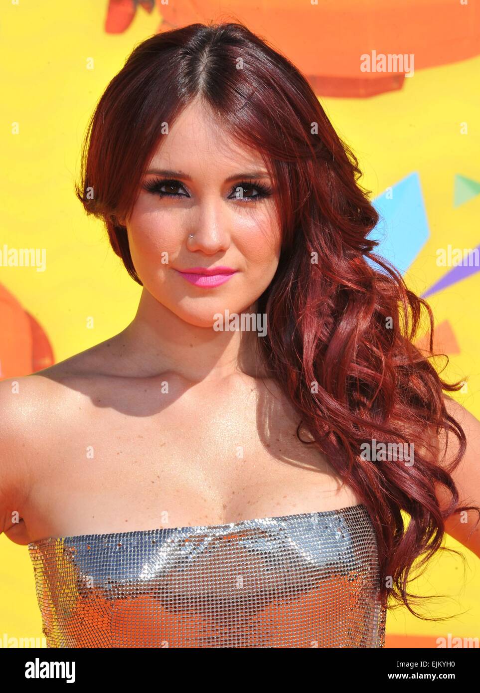 Los Angeles, CA, USA. 28th Mar, 2015. Dulce Maria at arrivals for Nickelodeon's 28th Annual Kids' Choice Awards 2015 - Part 1, The Forum, Los Angeles, CA March 28, 2015. Credit:  Dee Cercone/Everett Collection/Alamy Live News Stock Photo