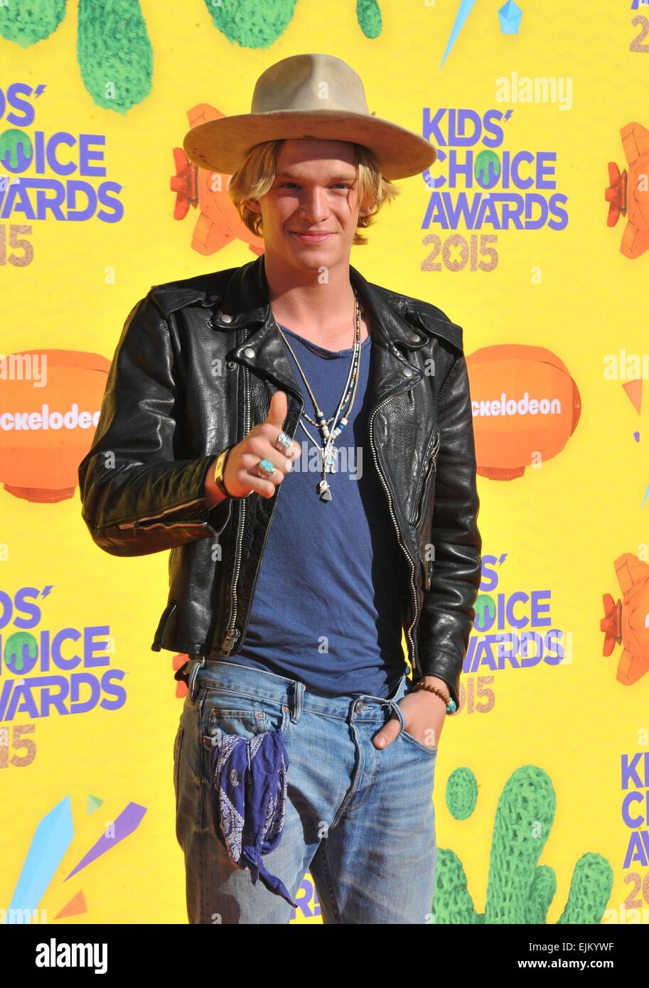 Los Angeles, CA, USA. 28th Mar, 2015. Cody Simpson at arrivals for Nickelodeon's 28th Annual Kids' Choice Awards 2015 - Part 2, The Forum, Los Angeles, CA March 28, 2015. Credit:  Dee Cercone/Everett Collection/Alamy Live News Stock Photo