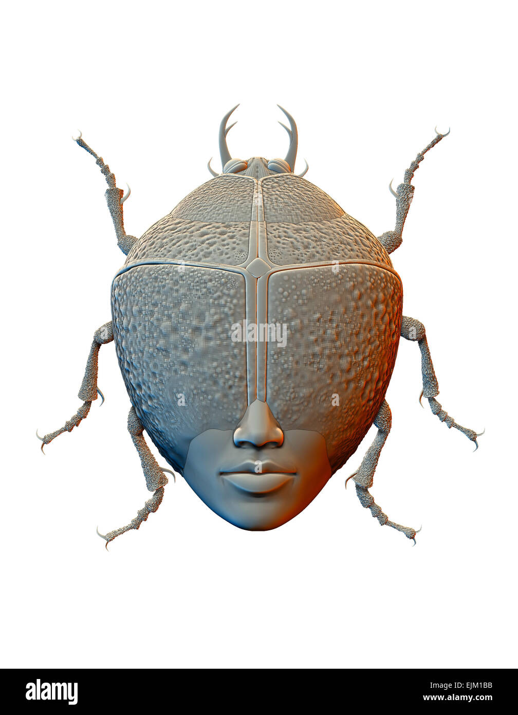 art 3D graphics; digital graphics; mysticism,  insects; beetles Stock Photo