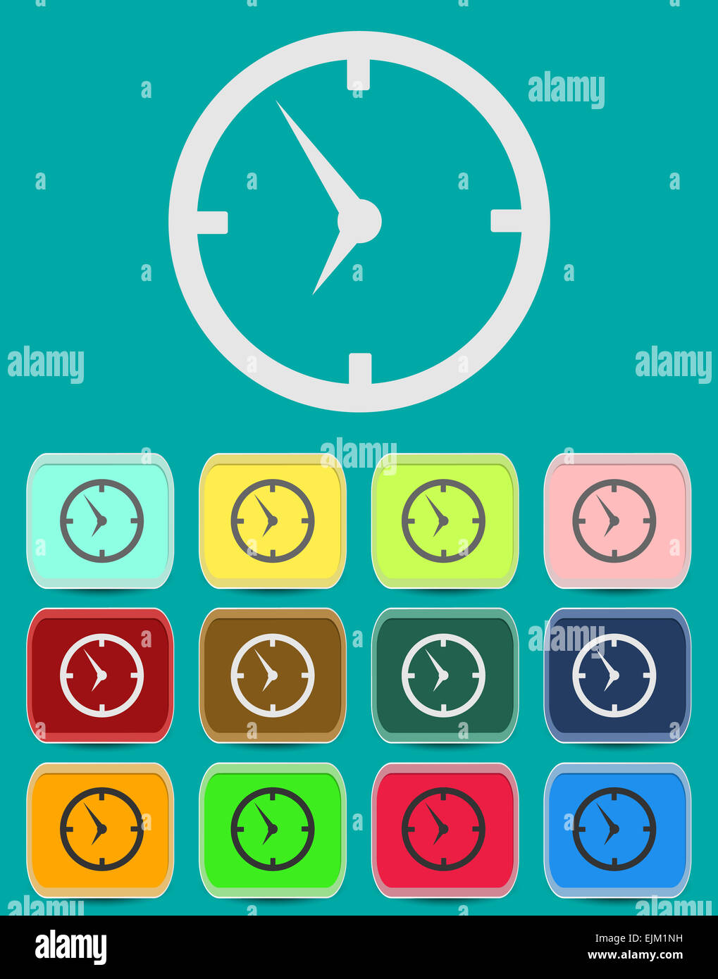 Clock face - Vector icon isolated Stock Photo
