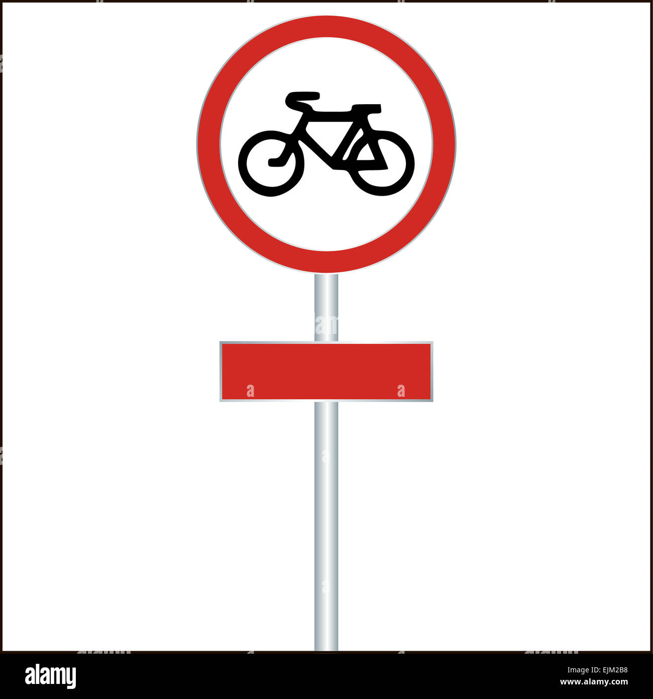 Bike track sign road - vector Stock Photo