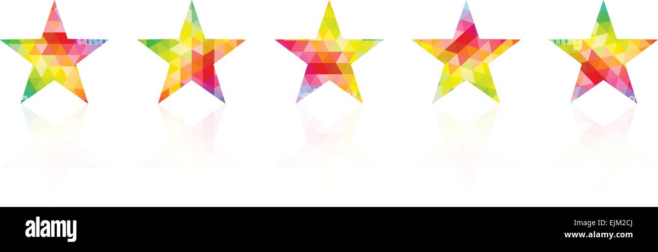 Five Star Award Color Palette Guide Spectrum Vector Stock Vector Image ...