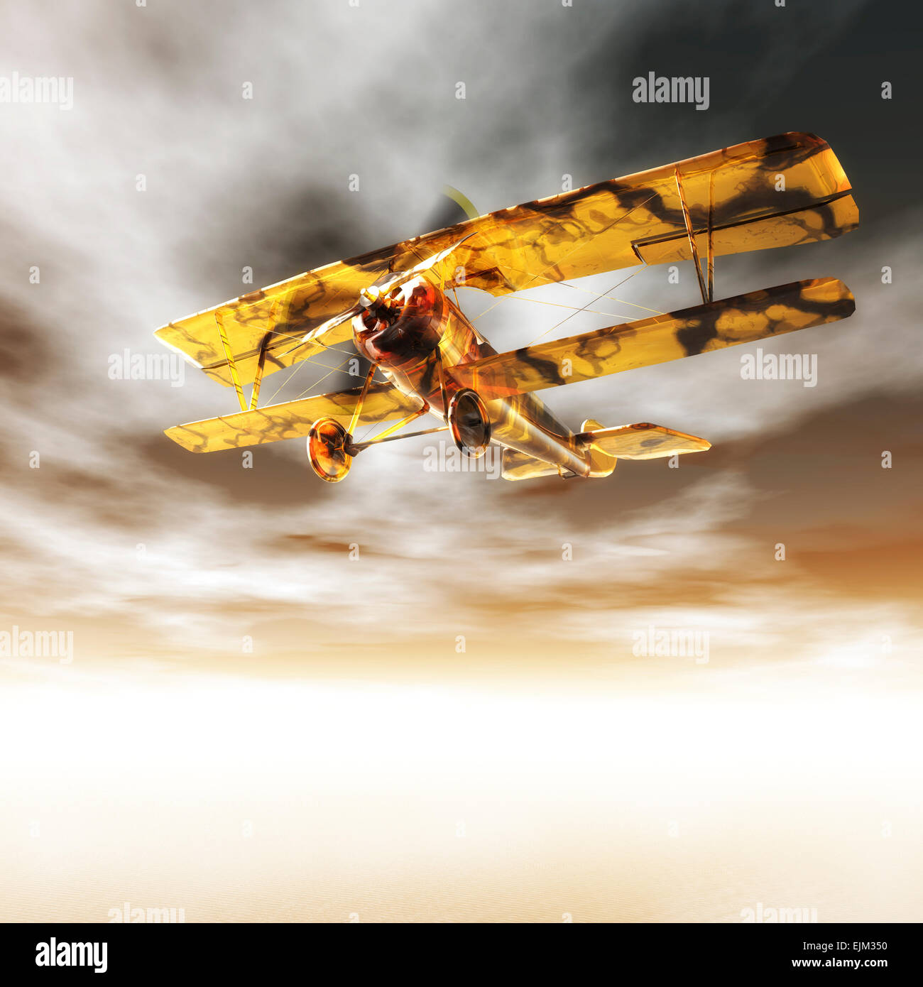 Digital Biplane Visualization Stock Photo - Alamy