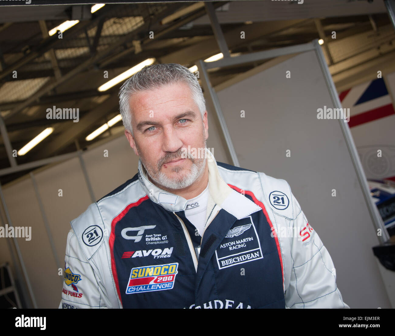 Silverstone, UK. 29th Mar, 2015. Paul Hollywood from the Great British Bake Off taking part in Britcar at Silverstone in the UK Credit:  steven roe/Alamy Live News Stock Photo