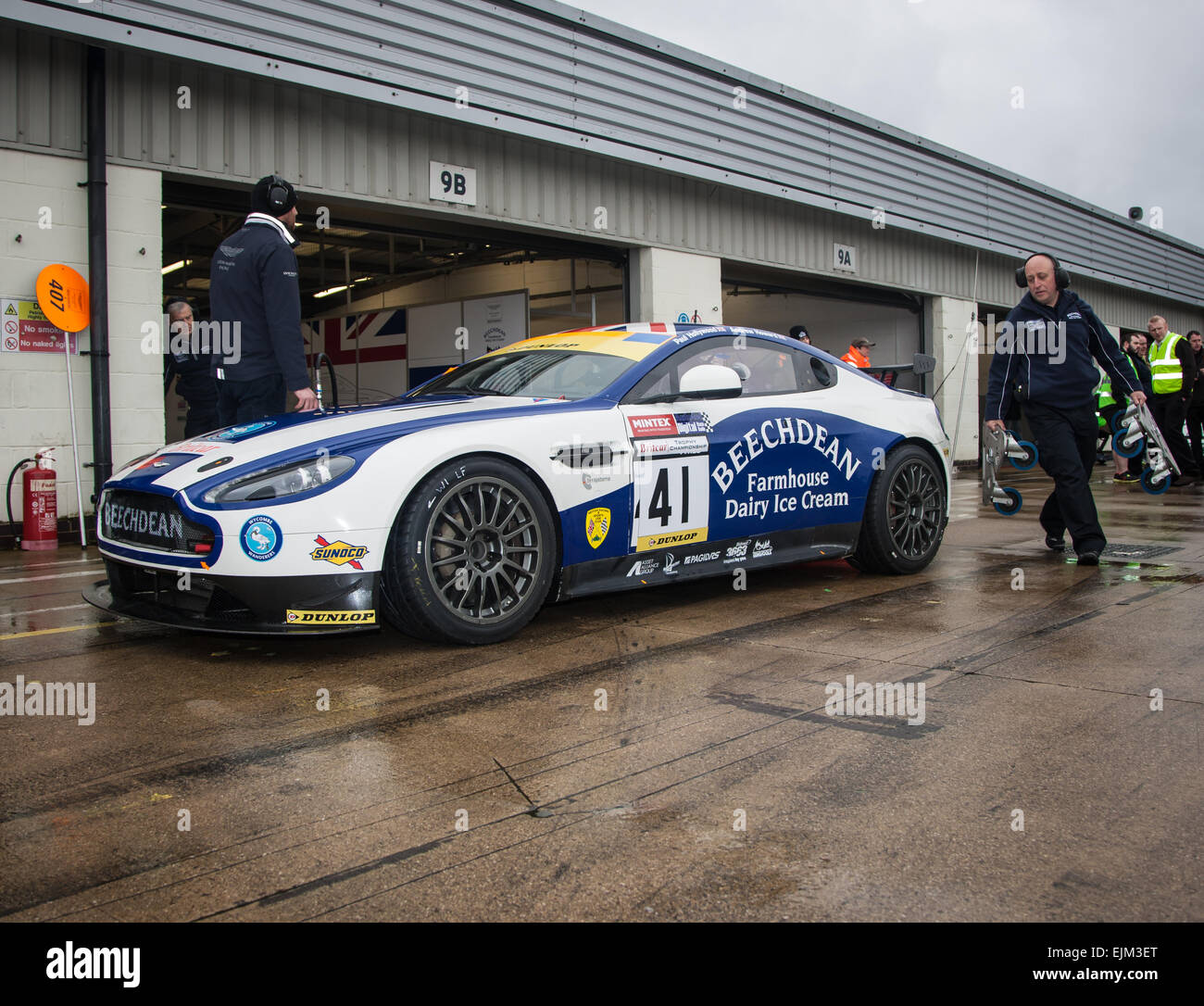 Silverstone, UK. 29th Mar, 2015. Paul Hollywood from the Great British Bake Off taking part in Britcar at Silverstone in the UK. Alongside Andrew Howard in Beechdean AMR Aston Martin Credit:  steven roe/Alamy Live News Stock Photo