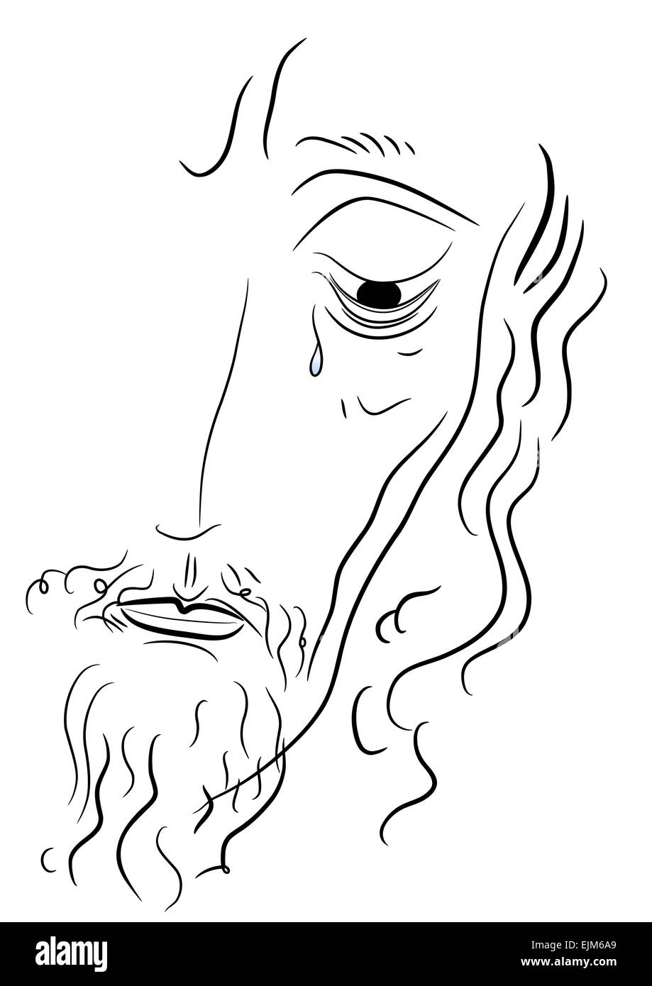 Illustration of the Jesus Christ - vector Stock Vector
