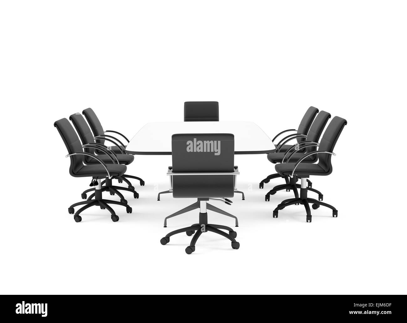 Conference table and chairs. Isolated Stock Photo Alamy