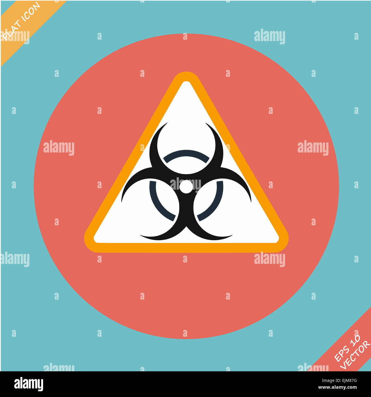 Warning symbol biohazard - vector illustration Stock Photo