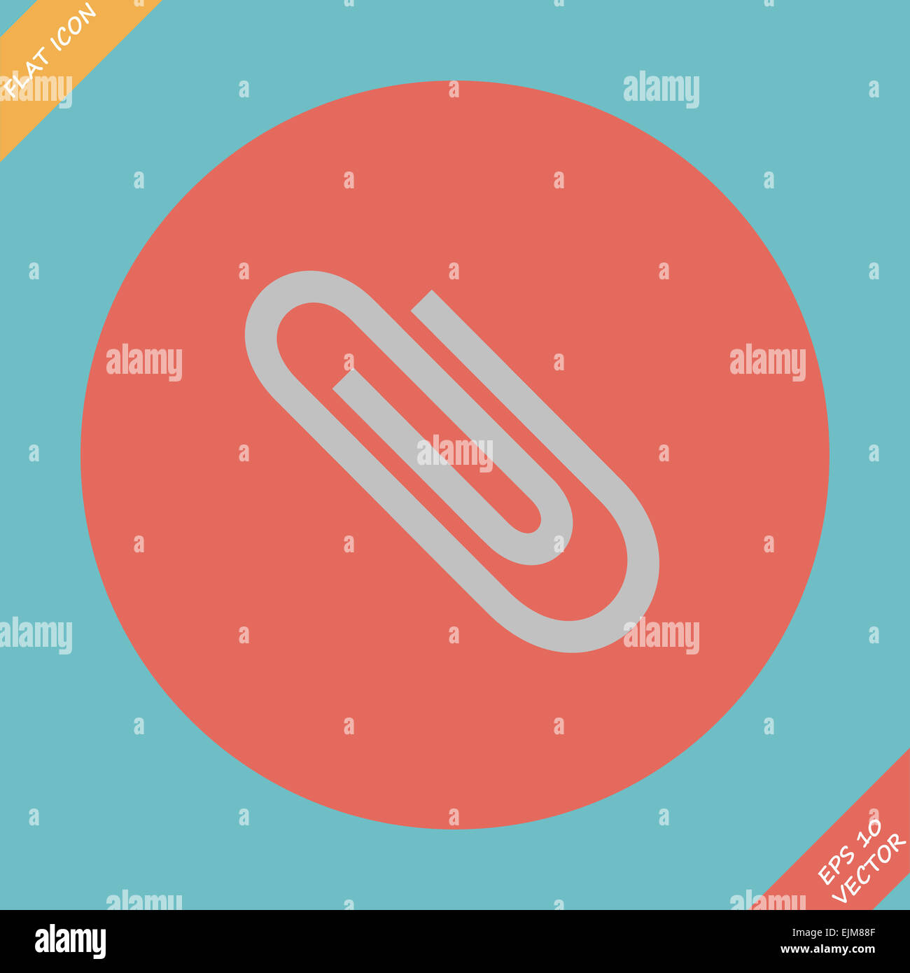 Paper clip icon vector illustration. Flat design Stock Photo Alamy
