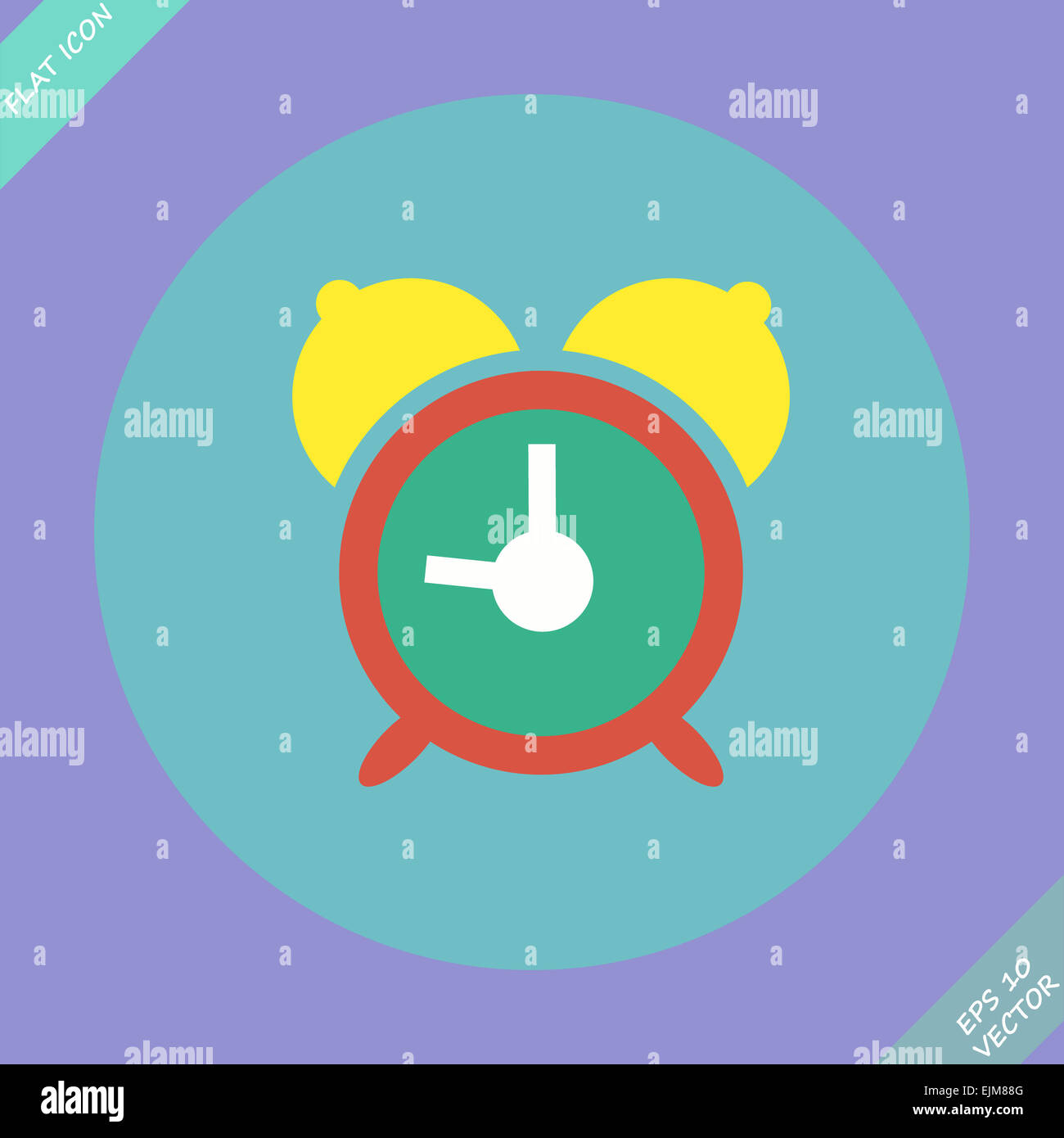 Alarm clock icon vector illustration Stock Photo Alamy