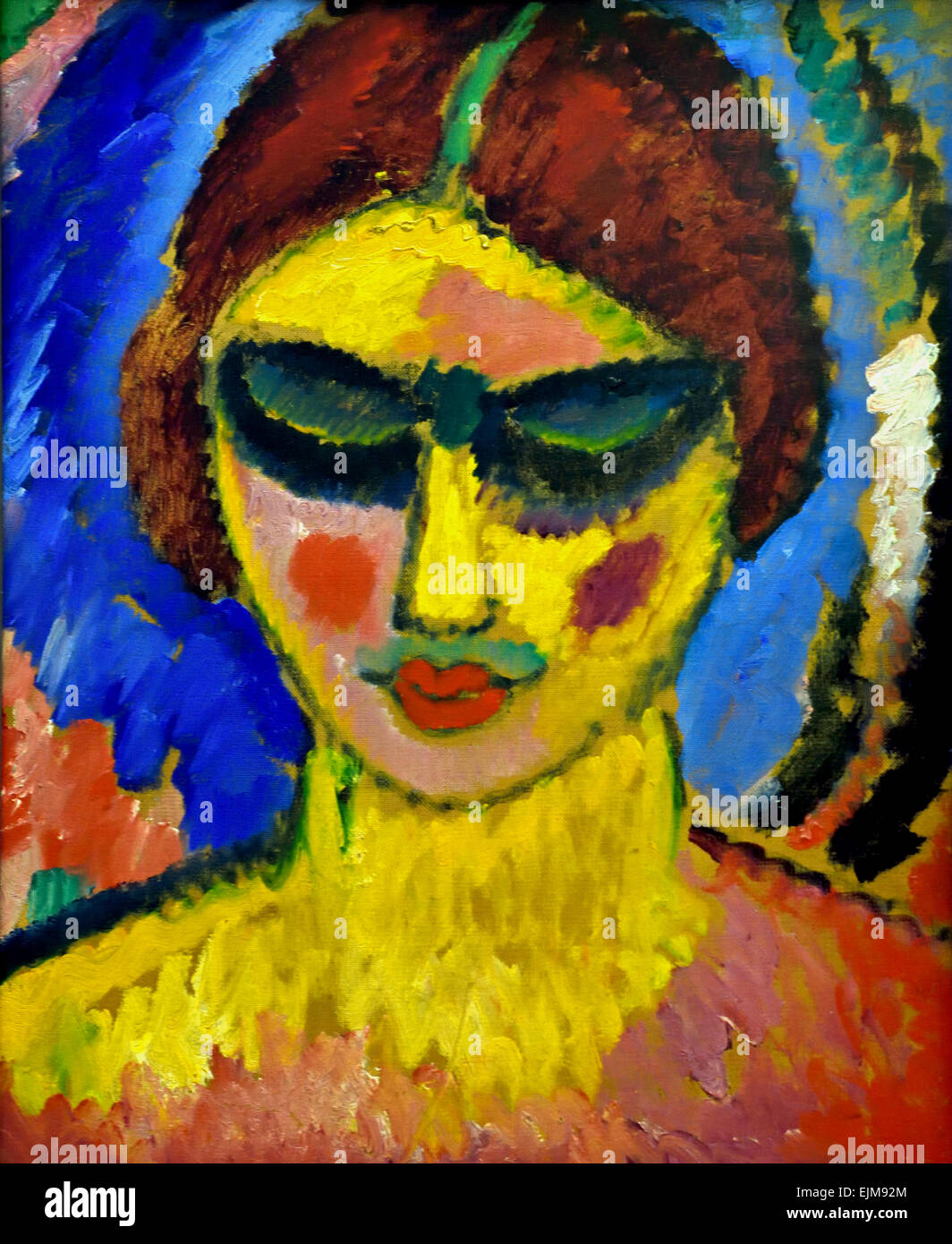 Madchen mit Niedergeschlagenen Augen - Girl with eyes downcast 1912 Alexej von Jawlensky 1864-1941 Russia Russian Federation Stock Photo