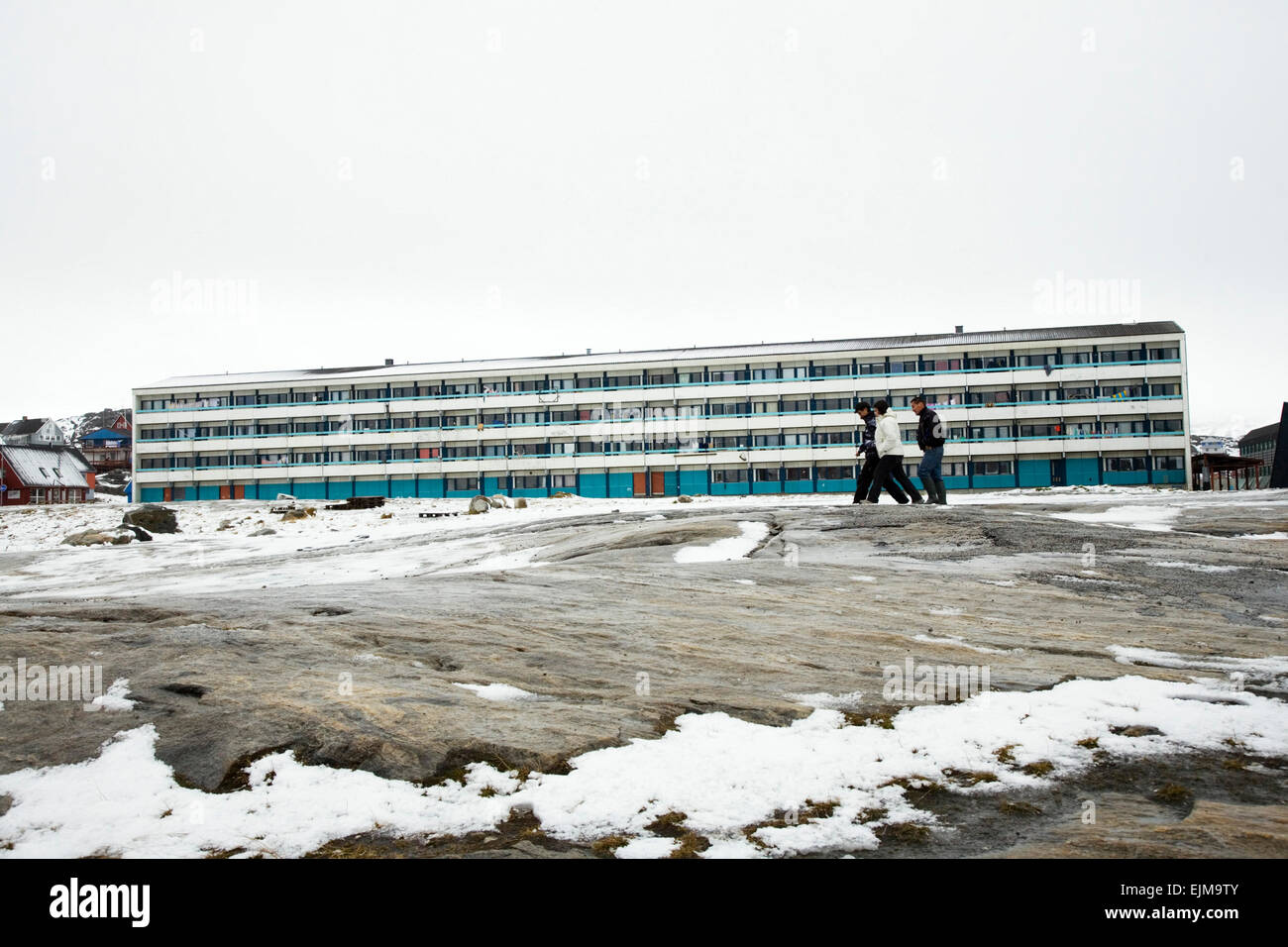 An apartment house in the capital Nuuk in Greenland Stock Photo Alamy