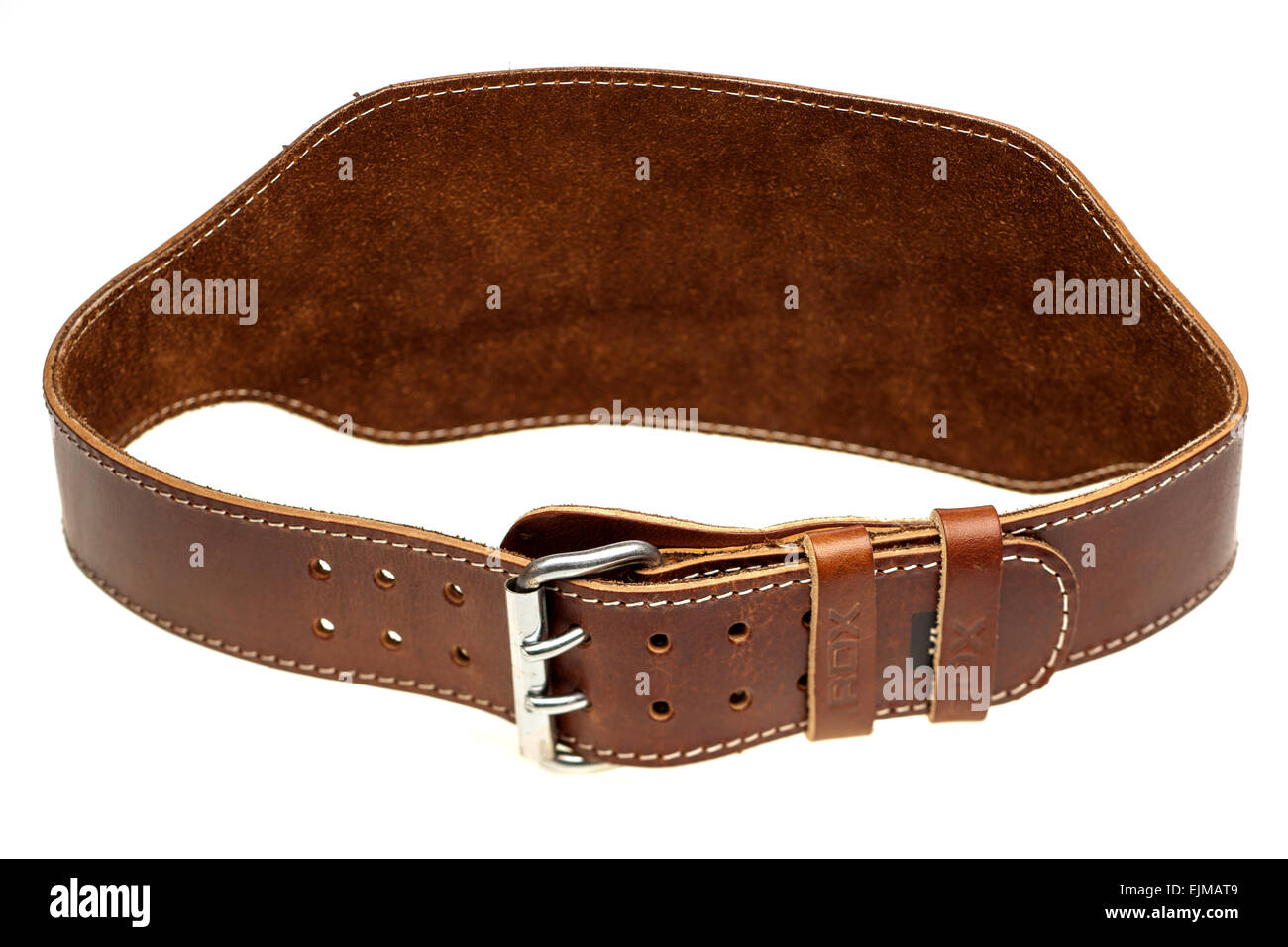 thumbnail image 2 of 6 Inch Leather Weight Lifting Belt – Double Pin Buckle – Gym Back Support – Safety Exprets 2 of 3