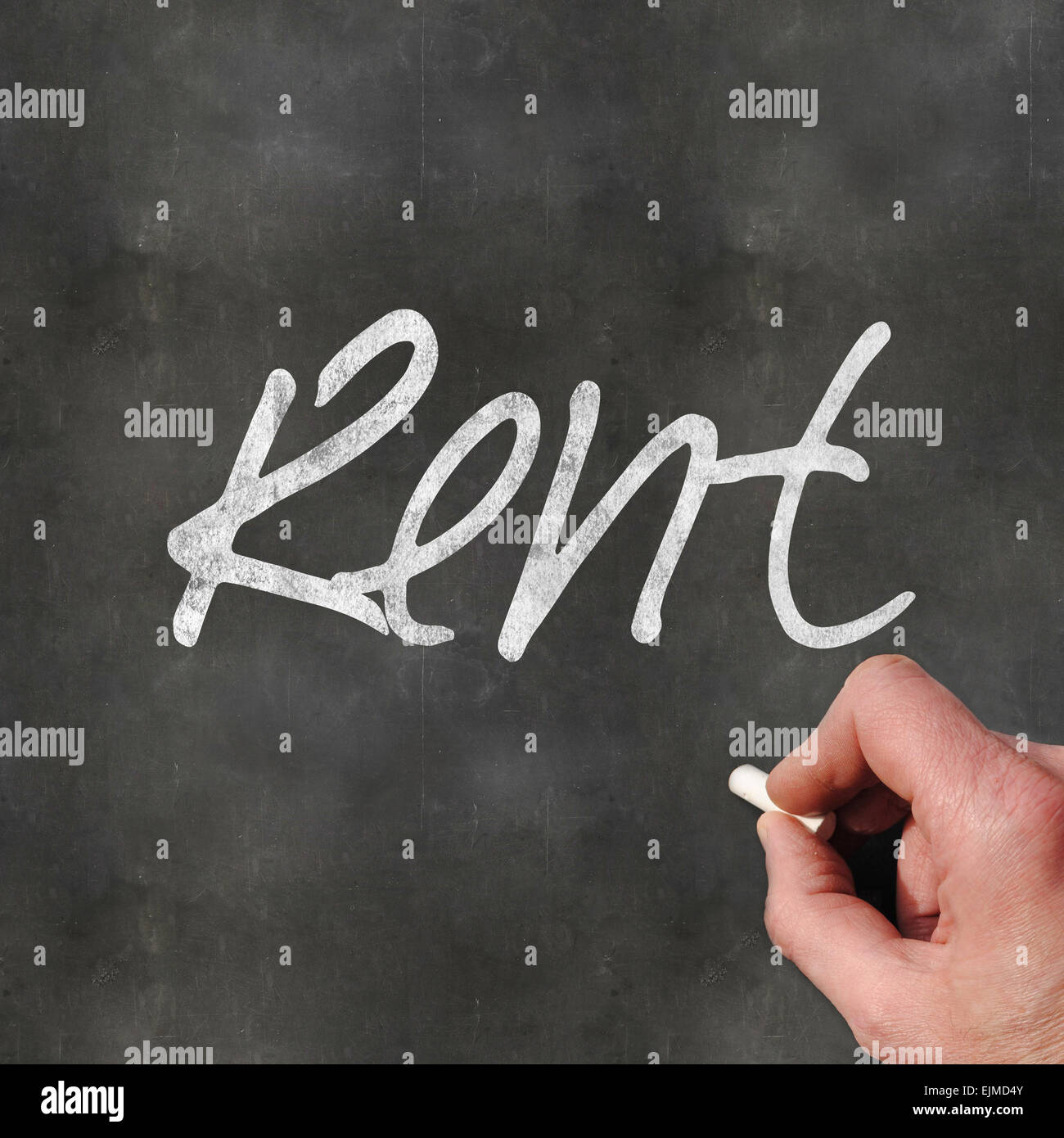 A Colourful 3d Rendered Concept Illustration showing Rent written on a