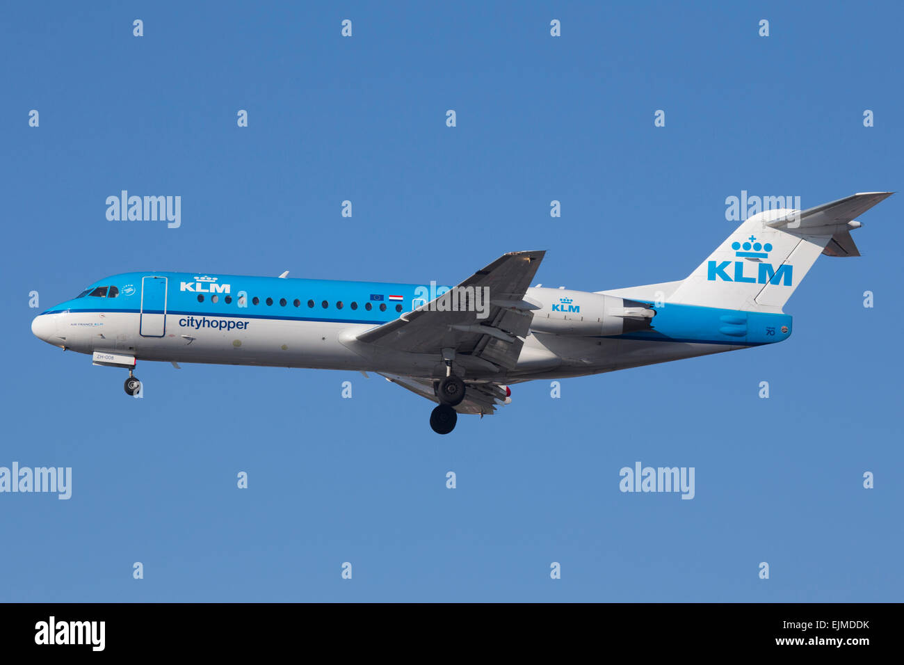 KLM - Royal Dutch Airlines - Fokker 70 Stock Photo