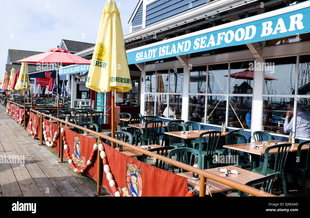 Shady Island Seafood Bar & Grill, Steveston Village, Richmond, BC, Canada Stock Photo