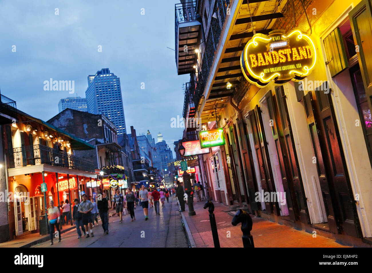 New Orleans, Bourbon street. Stock Photo