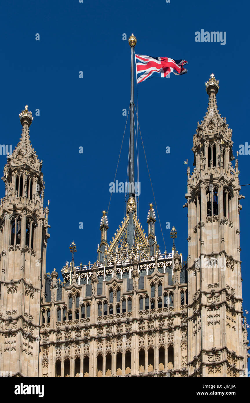 Victoria Tower, Westminster Palace, London Stock Photo