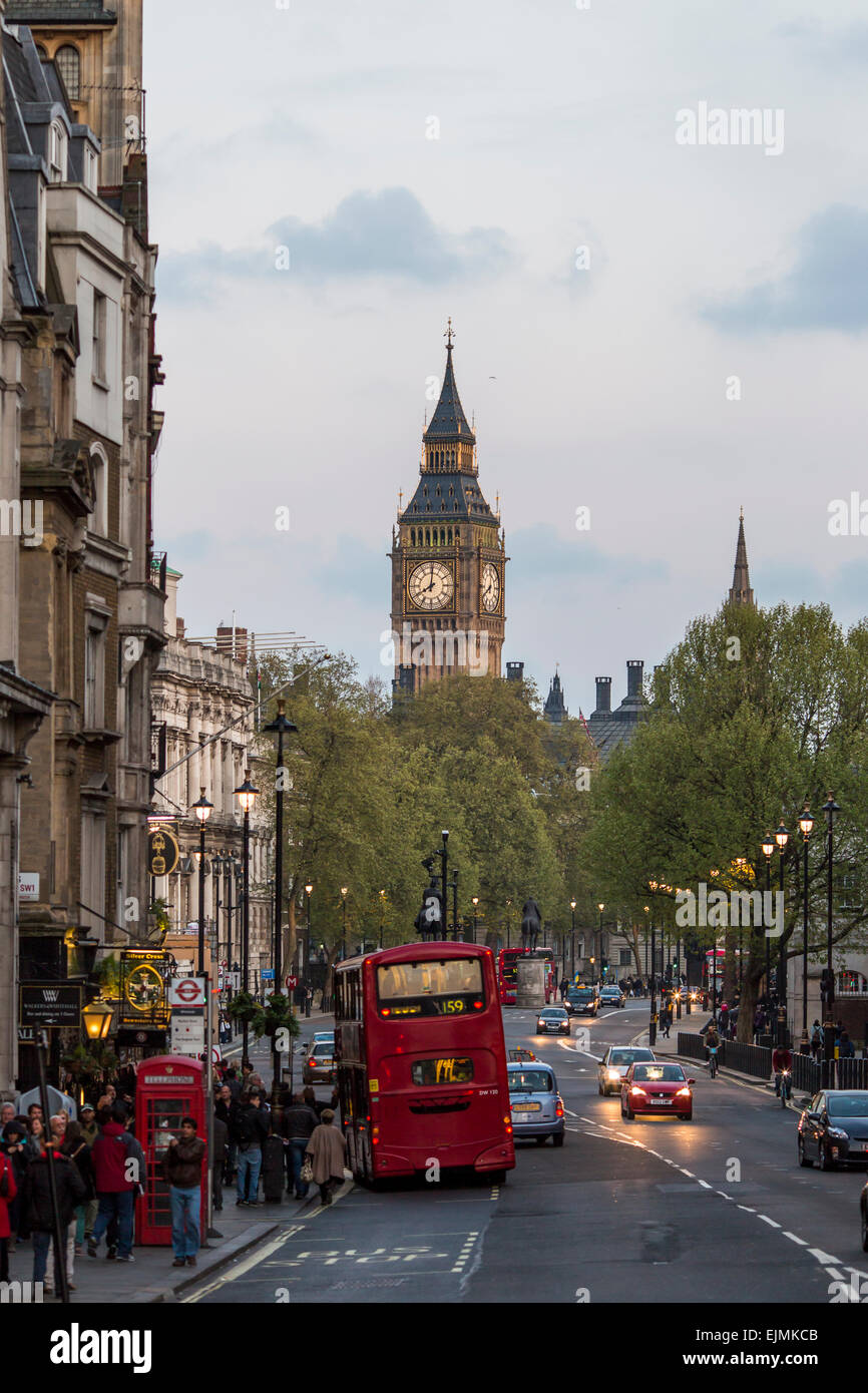 Whitehall and Big Ben, London Stock Photo