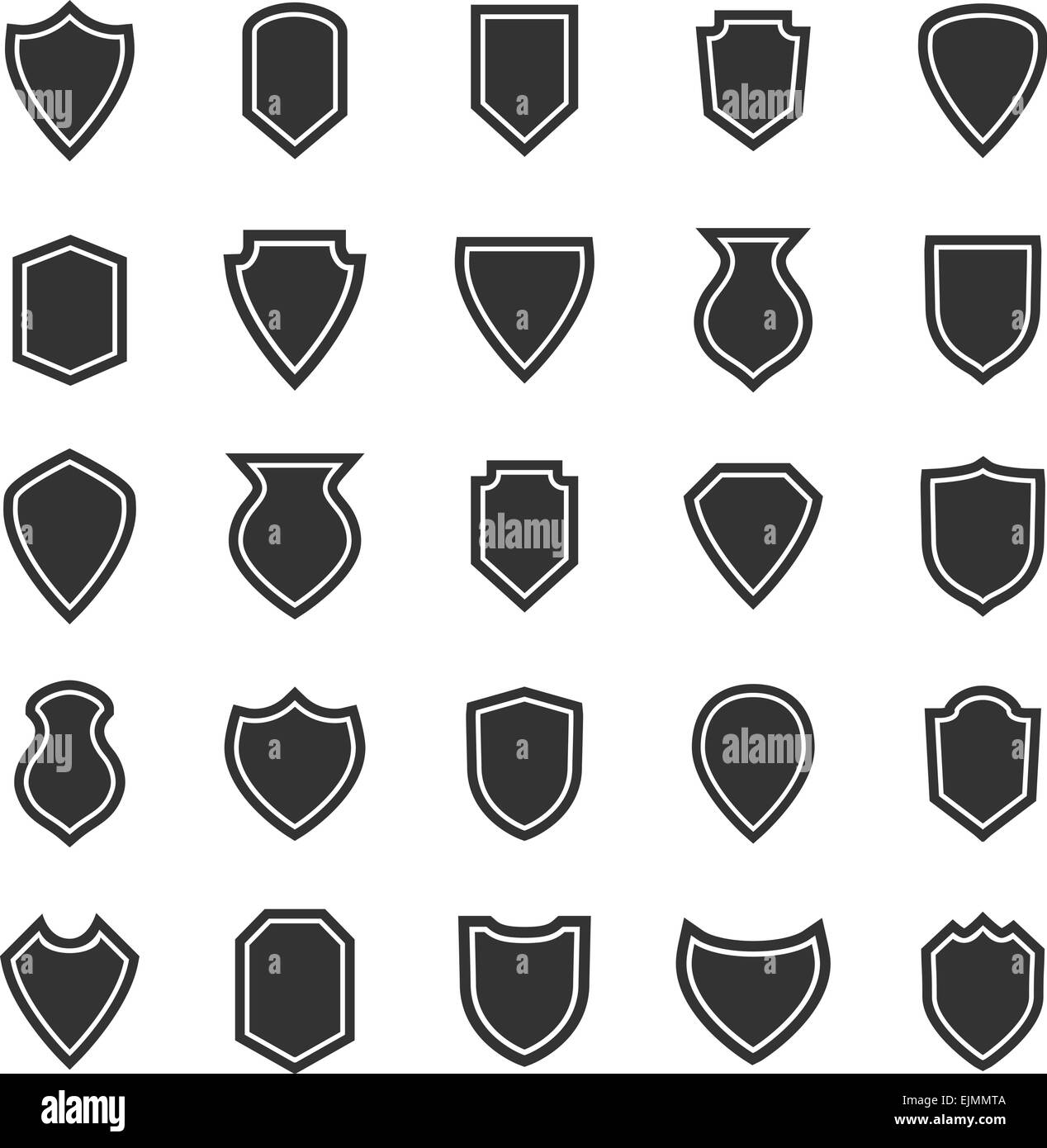 Protection shield on white Stock Vector Images - Alamy