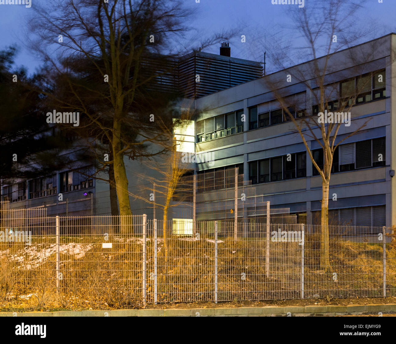 The building from the road. Headquarters of the Danish Security Intelligence Service (PET), Søborg, Denmark. Architect: Unkn Stock Photo - Alamy