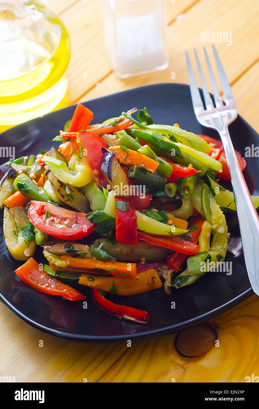 Stir fried variety of vegetables , Thai style food Stock Photo - Alamy