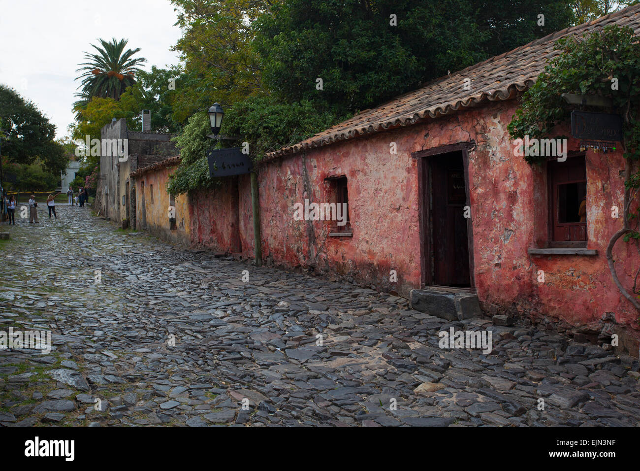 ''Calle de los Suspiros'' , historical neighborhood of Colonia del Sacramento. Uruguay. Stock Photo